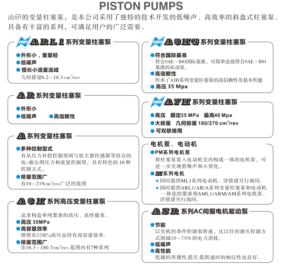 油研柱塞泵目录 油研柱塞泵目录